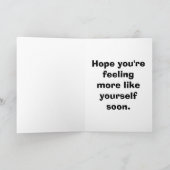 Funny Get Well Greeting Card "Spectickles" Karte (Innenseite)