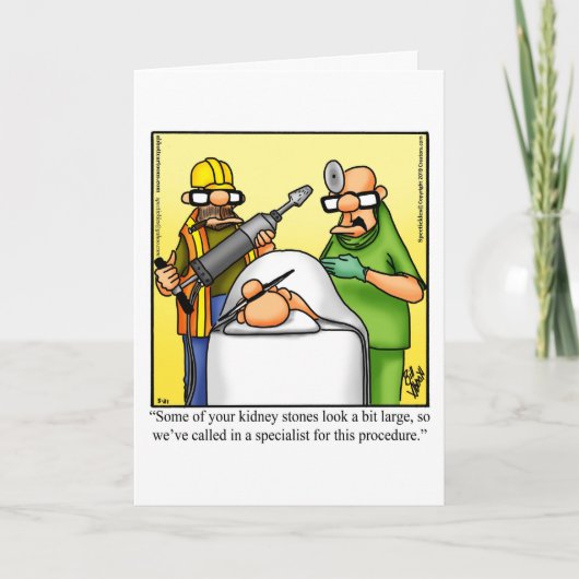 Funny Get Well Greycard Karte (Vorderseite)