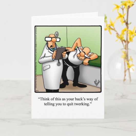 Funny Get Well Greycard Karte (Gelbe Blume)