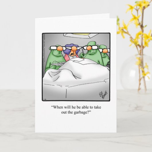 Funny Get Well Greycard Karte (Gelbe Blume)