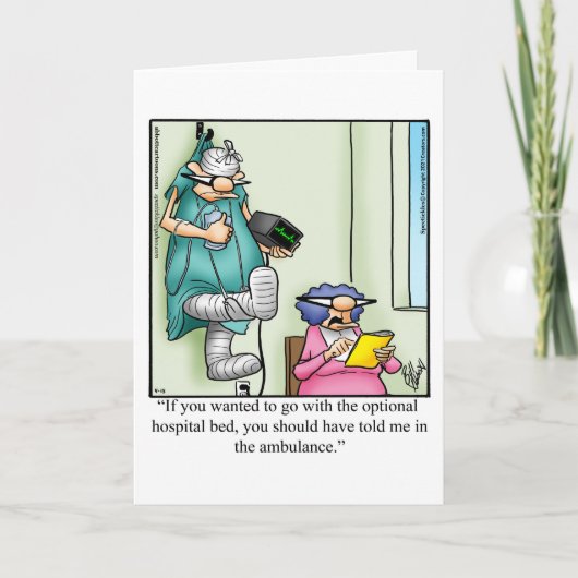 Funny Get Well Greycard Karte (Vorderseite)