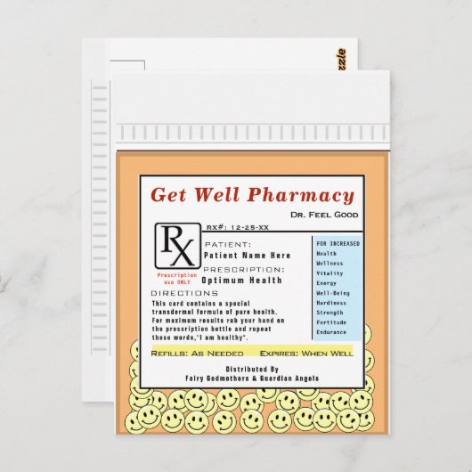 Funny Get Well Huge Card Postkarte (Vorne/Hinten)