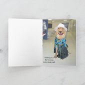 Funny Get Well Labrador in Hospital Gown Karte (Innenseite)