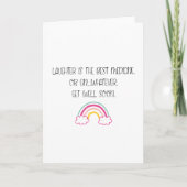 Funny Get Well Laughter ist die beste Medizin Karte (Vorderseite)