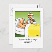 Funny Get Well Operation Postcard Postkarte (Vorne/Hinten)