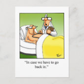 Funny Get Well Operation Postcard Postkarte (Vorderseite)