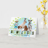 Funny Get Well Pack von Hunden mit Namen Karte (Gelbe Blume)