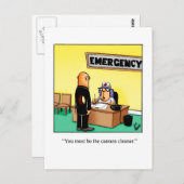 Funny Get Well Postcard "Cannon Cleaner" Postkarte (Vorne/Hinten)