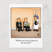 Funny Get Well Postcard "Nose Job" Postkarte (Vorderseite)