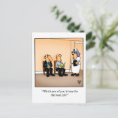 Funny Get Well Postcard "Nose Job" Postkarte (Stehend Vorderseite)