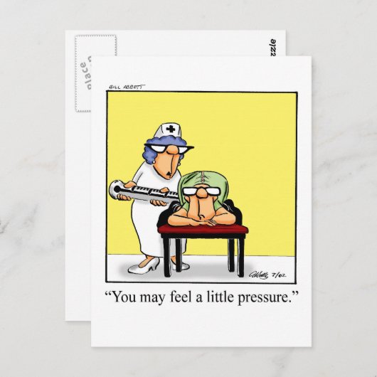 Funny Get Well Postcard Postkarte (Vorne/Hinten)