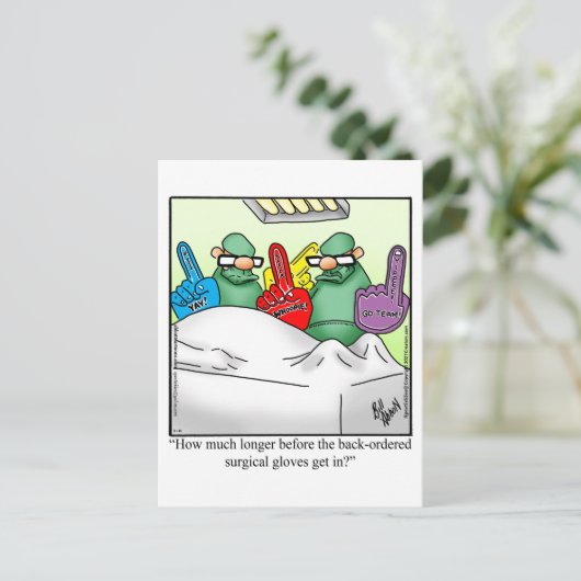 Funny Get Well Postcard Postkarte (Stehend Vorderseite)