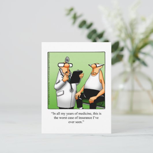 Funny Get Well Postcard Postkarte (Stehend Vorderseite)