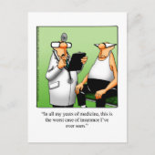 Funny Get Well Postcard Postkarte (Vorderseite)