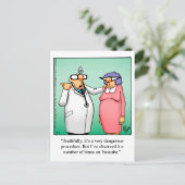 Funny Get Well Postcard Postkarte (Stehend Vorderseite)