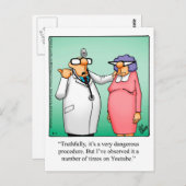 Funny Get Well Postcard Postkarte (Vorne/Hinten)