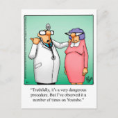 Funny Get Well Postcard Postkarte (Vorderseite)