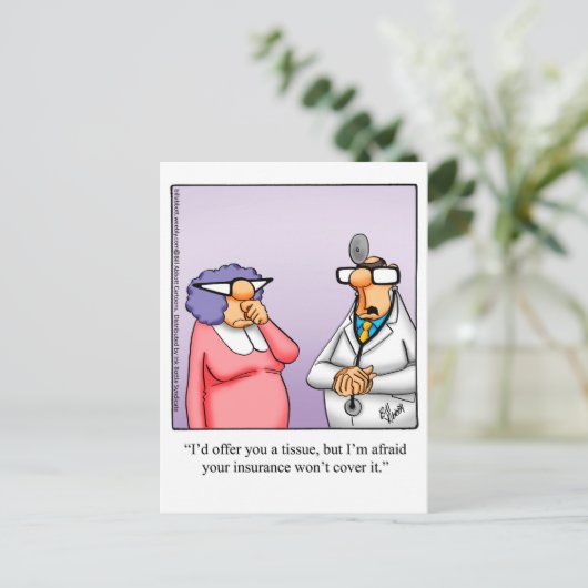 Funny Get Well Postcard Postkarte (Stehend Vorderseite)