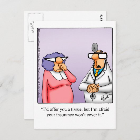 Funny Get Well Postcard Postkarte (Vorne/Hinten)