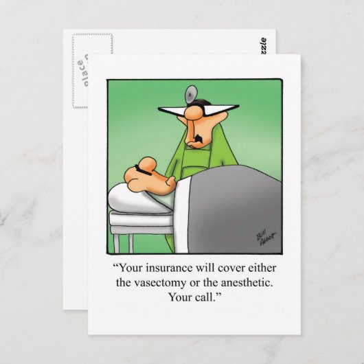 Funny Get Well Postcard Postkarte (Vorne/Hinten)