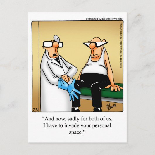 Funny Get Well Postcard Postkarte (Vorderseite)