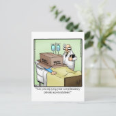 Funny Get Well Postcard Postkarte (Stehend Vorderseite)