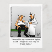 Funny Get Well Postcard Postkarte (Vorderseite)