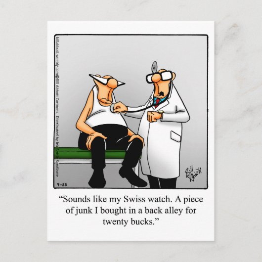 Funny Get Well Postcard Postkarte (Vorderseite)