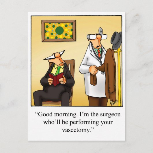 Funny Get Well Postcard Postkarte (Vorderseite)