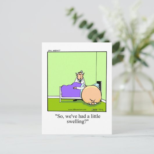 Funny Get Well Postcard Postkarte (Stehend Vorderseite)