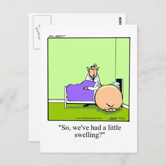 Funny Get Well Postcard Postkarte (Vorne/Hinten)