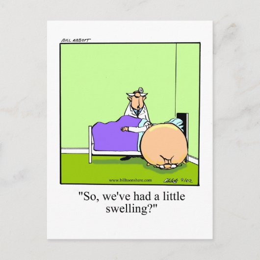 Funny Get Well Postcard Postkarte (Vorderseite)