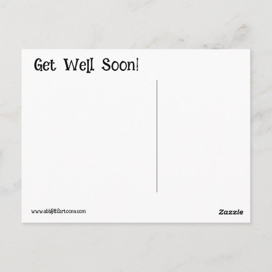 Funny Get Well Postcard Postkarte (Rückseite)