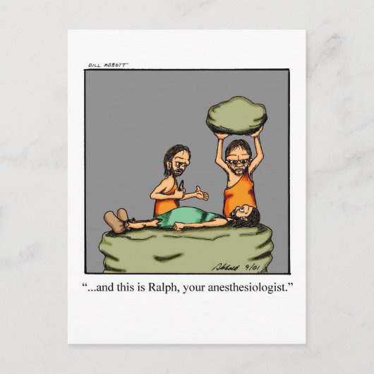 Funny Get Well Postcard Postkarte (Vorderseite)