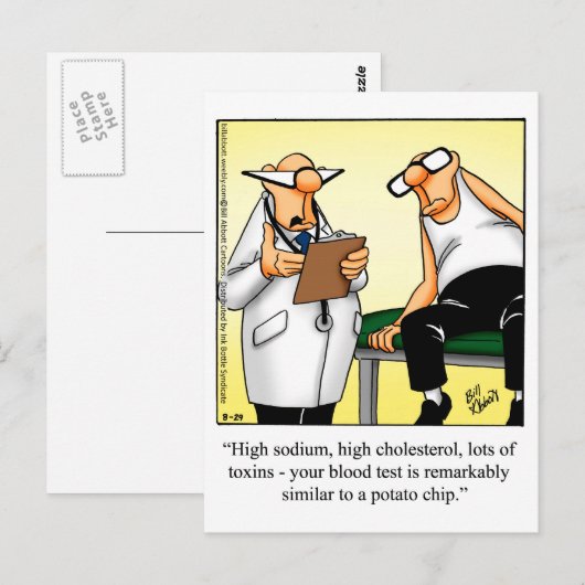 Funny Get Well Postcard Postkarte (Vorne/Hinten)