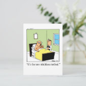 Funny Get Well Postcard Postkarte (Stehend Vorderseite)