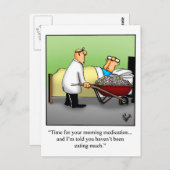 Funny Get Well Postcard Postkarte (Vorne/Hinten)