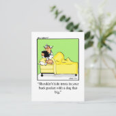 Funny Get Well Postcard Postkarte (Stehend Vorderseite)
