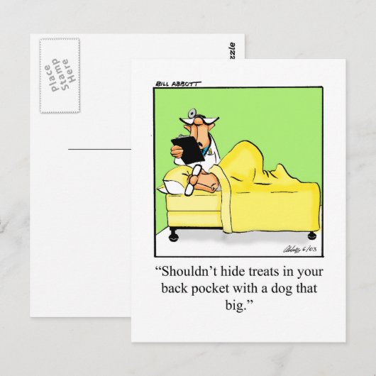 Funny Get Well Postcard Postkarte (Vorne/Hinten)