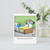Funny Get Well Postcard Postkarte (Stehend Vorderseite)