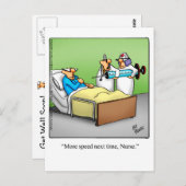 Funny Get Well Postcard Postkarte (Vorne/Hinten)