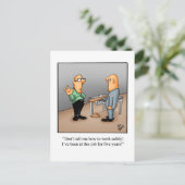 Funny Get Well Postcard Postkarte (Stehend Vorderseite)