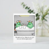 Funny Get Well Postcard Postkarte (Stehend Vorderseite)