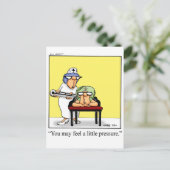 Funny Get Well Postcard Postkarte (Stehend Vorderseite)