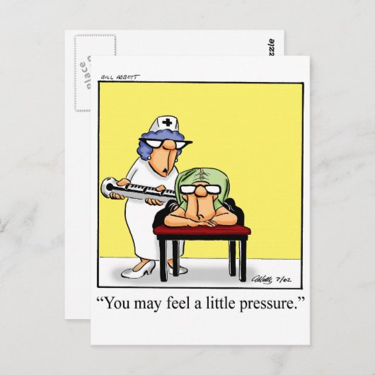 Funny Get Well Postcard Postkarte (Vorne/Hinten)