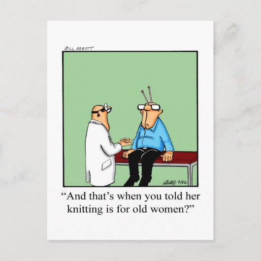 Funny Get Well Postcard Postkarte (Vorderseite)