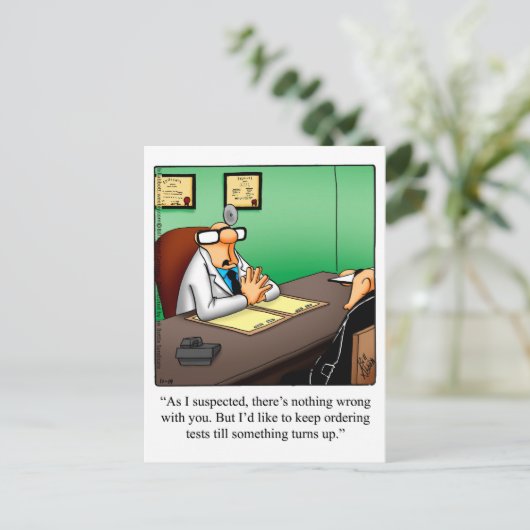 Funny Get Well Postcard Postkarte (Stehend Vorderseite)
