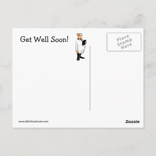 Funny Get Well Postcard Postkarte (Rückseite)