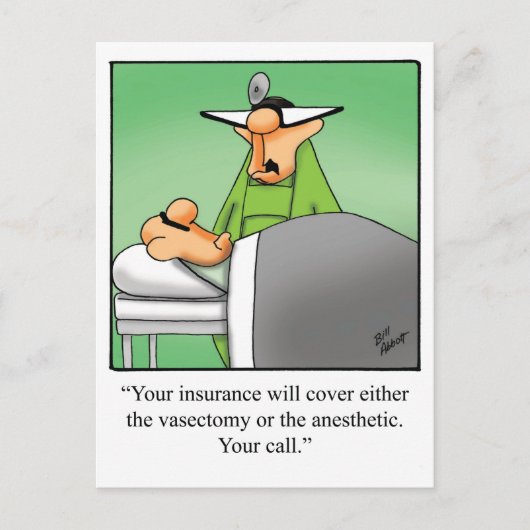 Funny Get Well Postcard Postkarte (Vorderseite)