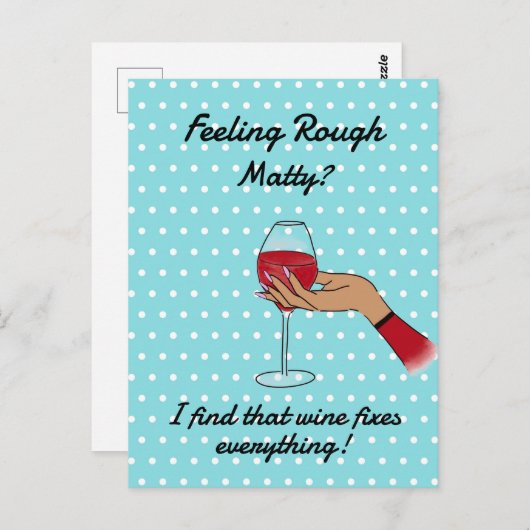 Funny Get Well Postkarte (Vorne/Hinten)